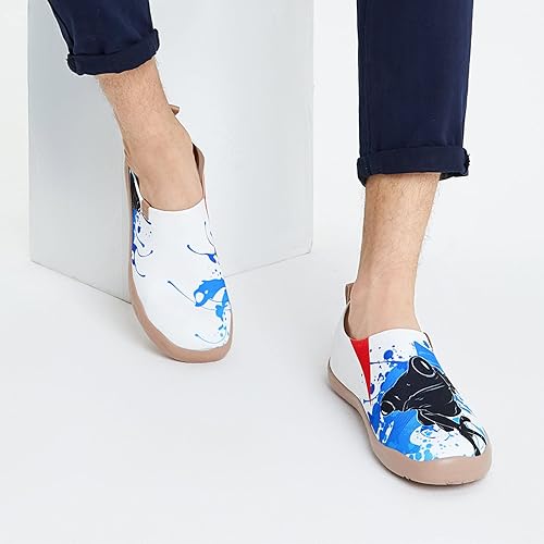 Miniatura 5 de UIN - Zapatos de viaje Happy Doggies para caminar para hombre, mocasines casuales de lona, ligeros, cómodos, a la moda