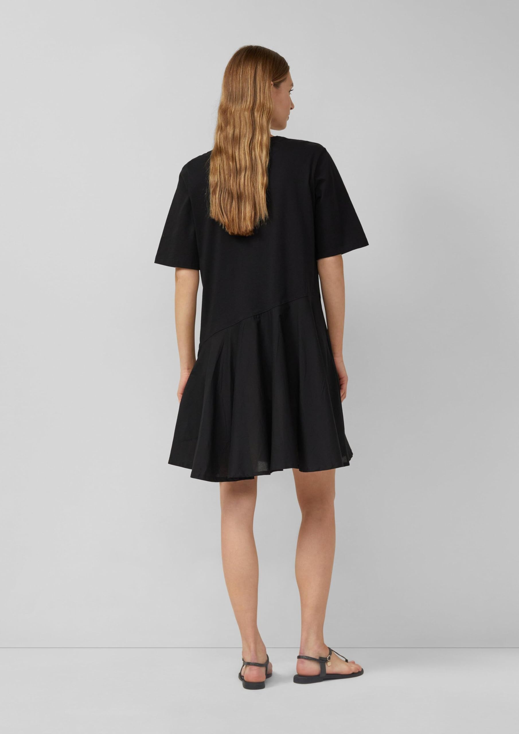 s.Oliver Fabricmix-Kleid mit asymmetrischer Naht