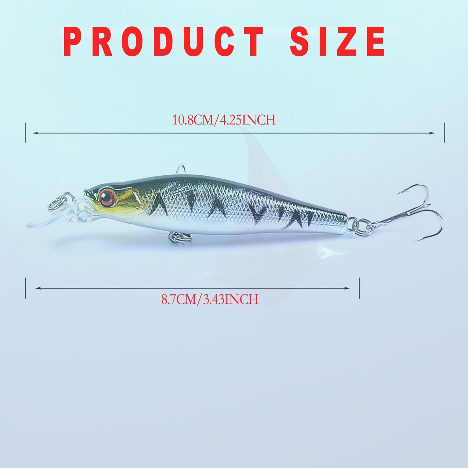 Lures Fishing Spoon, 10pcs Saltwater Fishing Lures with Metal Spinners, Sea Hard Baits with Treble Hooks for Coarse Trout Salmon Bass Pike Minnow Wobbling Casting Trolling in Saltwater and Freshwater