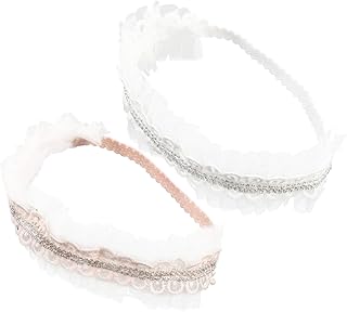 Toyvian 2 Pçs Faixa De Renda Infantil Recém-Nascido Acessórios De Cabelo Para Meninas Gorros Para Bebês Bebê Elástico Turbante De Renda Faixa De Renda Faixa De Renda Infantil