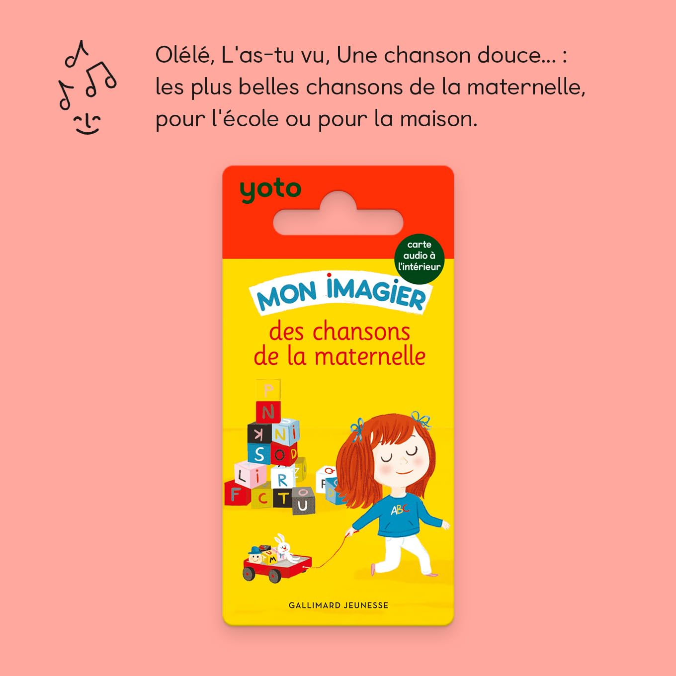 Yoto La mia immagine delle canzoni della scuola materna – Kids French Audio Card for Use with Player & Mini All-in-1 Audio Player, Screen-Free with Fun Music for Playtime Bedtime & Travel, Età 1+