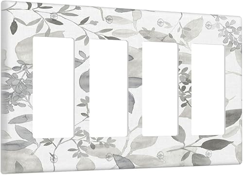 Miniatura 111 de Cubierta de interruptor de luz de palanca doble de 2 cuadras, color rosa, hongos, flores, placa de pared, placa frontal eléctrica, retro, años 70,