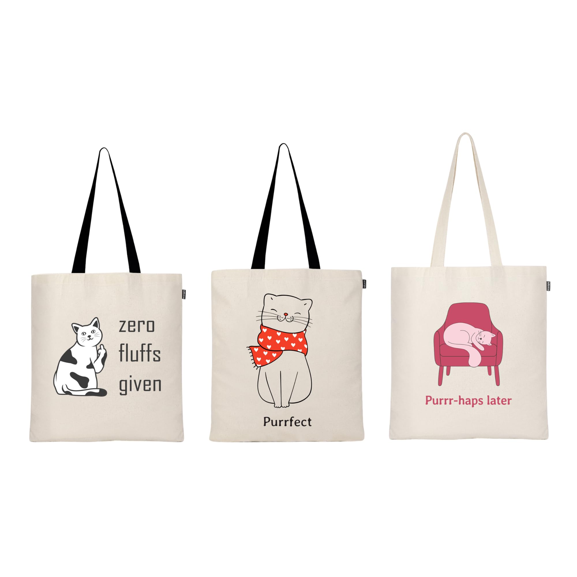 Eco Right Aesthetic Canvas Tote Bag for Women, Reusable Cotton Tote Bag for School, Grocery, Shopping, Beach & Gifts for Women