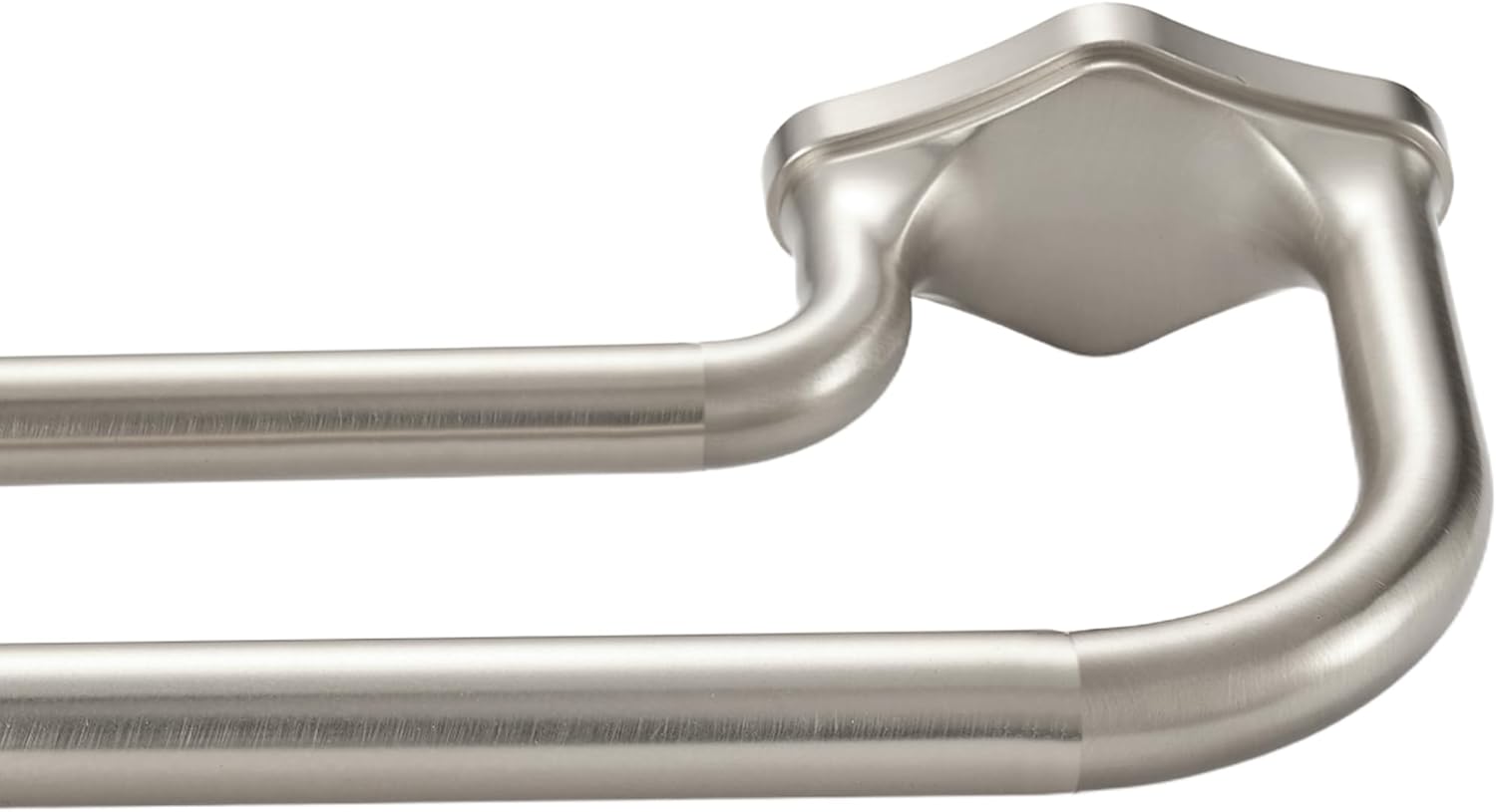 Brushed Nickel Double Curtain Rods For Windows 72-144 Inch,Heavy Duty Double Curtain Rod with Aluminum Finials and Bracket,Adjustable Double Window Rods For Blackout Or Room Darkening Panels Brushed Nickel 72-144"