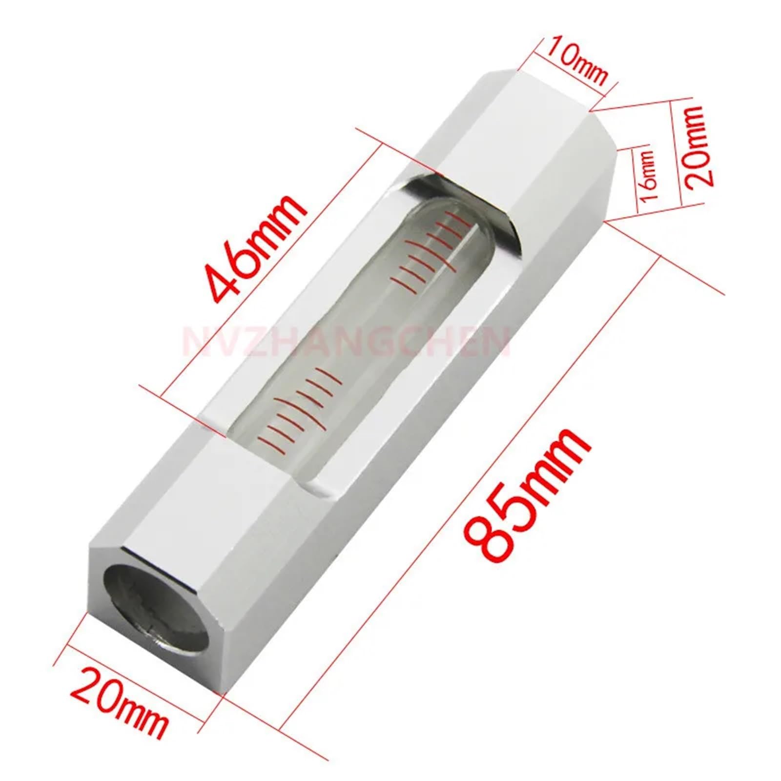 1 unidad de mini nivel de burbuja de alta precisión, regla de nivel de burbuja portátil, ajustador mecánico de 0,02 mm/m(Black)