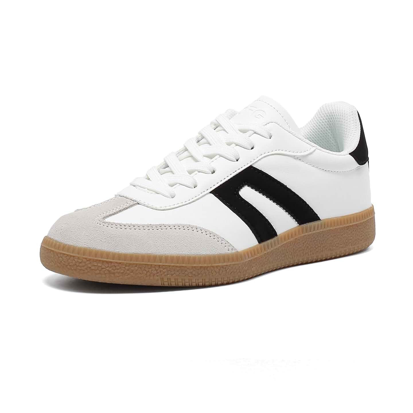 Women's Retro Gum Sole Fashion Sneakers-Lace Detail Casual Retro Walking Shoes-Gum Sole Casual Tennis-Anti Slip Trainers