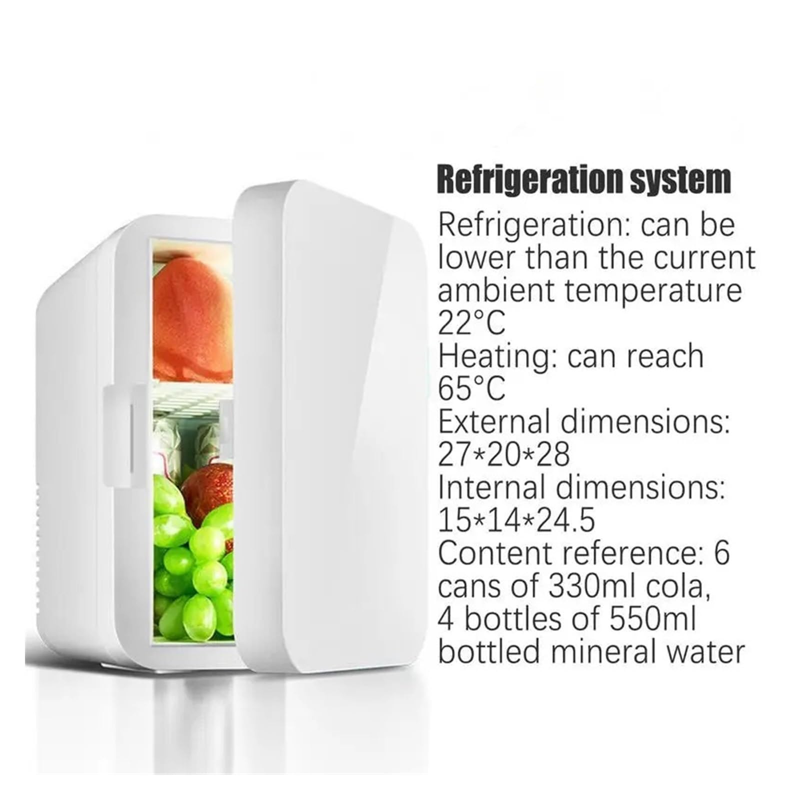 Mini refrigerador for Coche de 8 litros, refrigerador for Coche, congelador, Ideal for Bebidas frías de Verano, Agua for Camping y Viajes Largos.