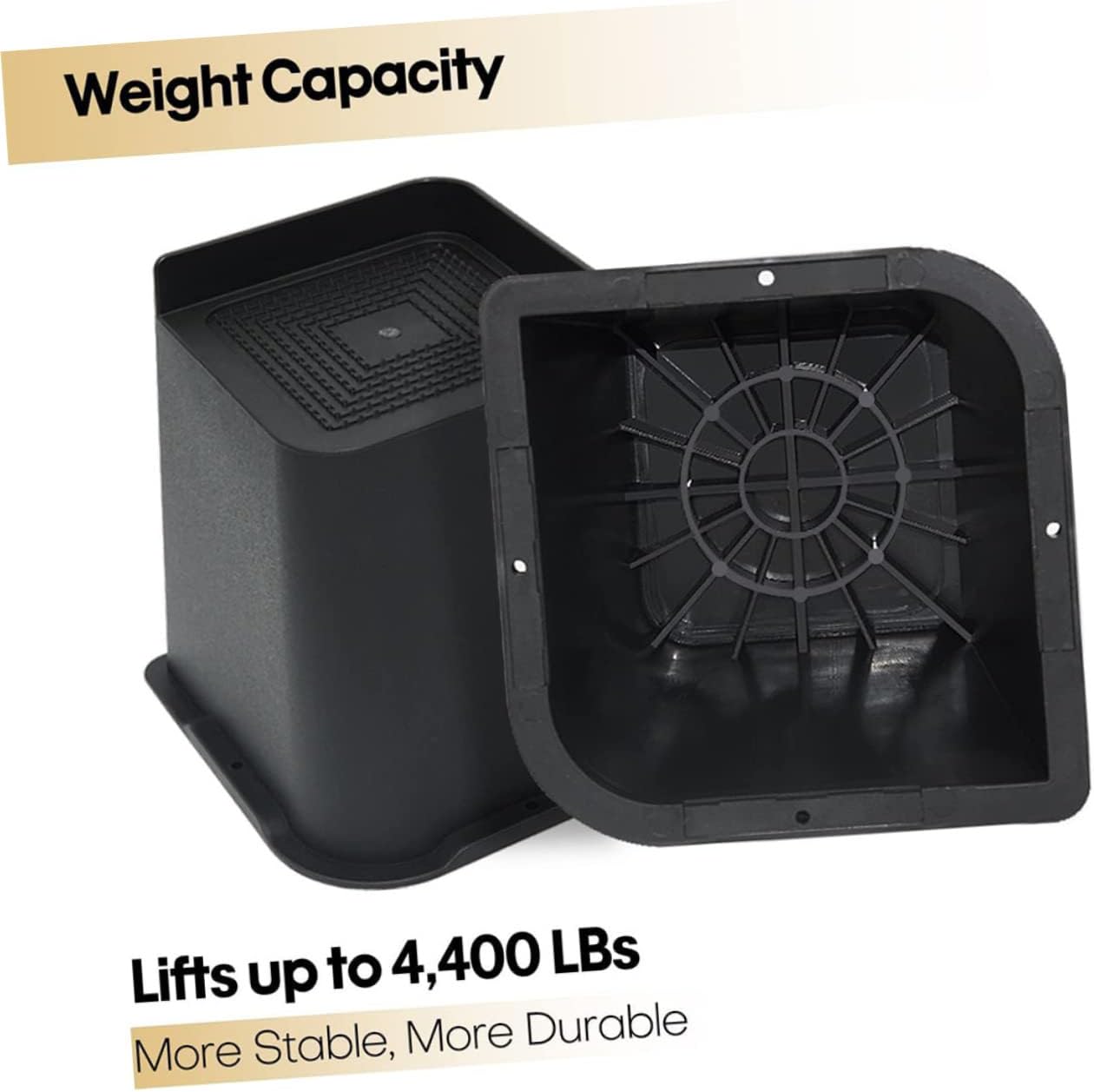 4pcs Anti-Slip Bed Risers Heavy Duty Furniture Lifts for Sofa Table and Couch Sturdy Rubber Feet Protectors for Home Use