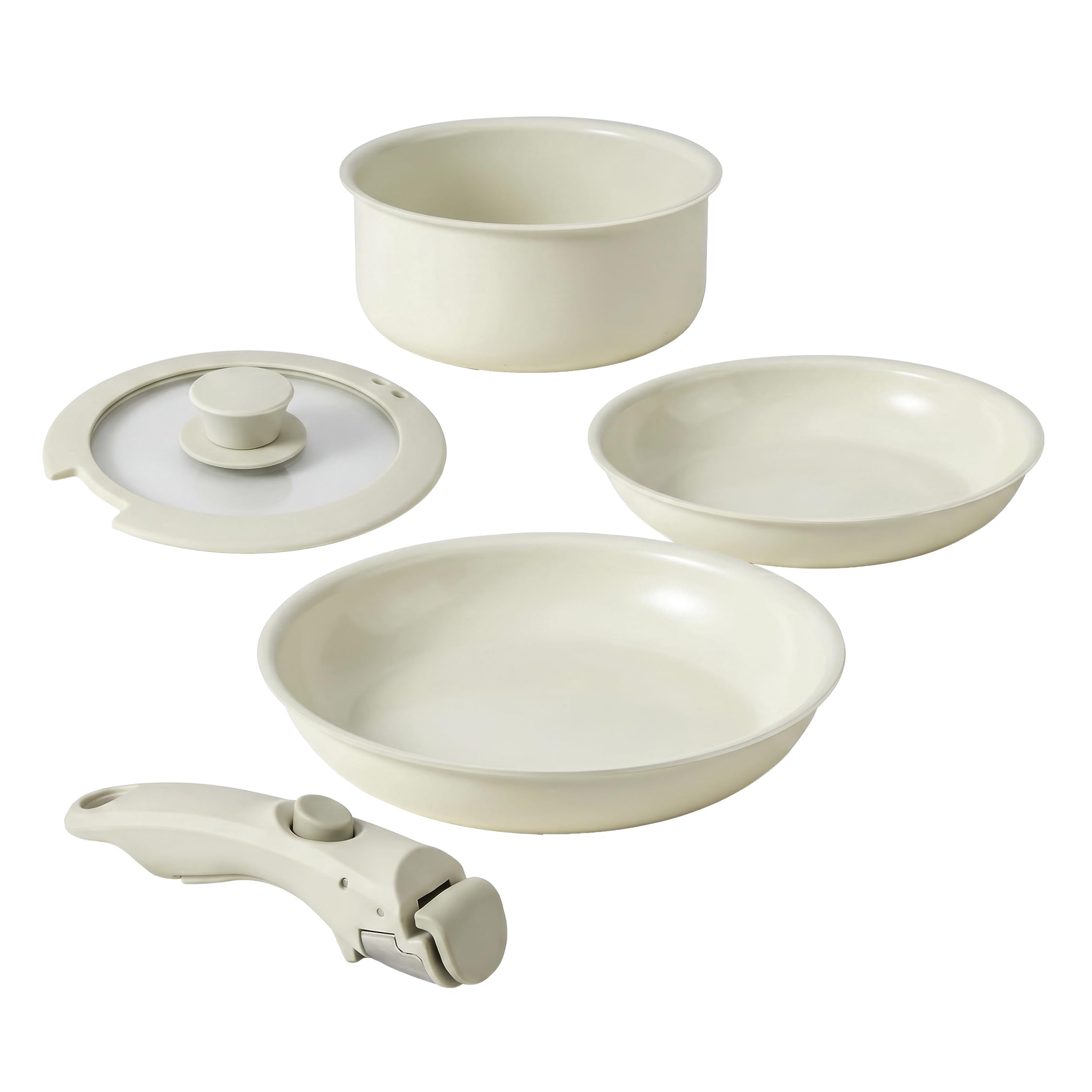 Amazon.com: OVENTE 5-Piece Ceramic Cookware Set, Cream CWAD01005C