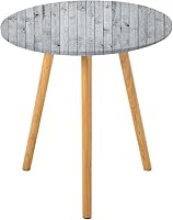 Vista 43 de Mantel redondo pastel, tablones de madera en colores arco iris, estilo rural, rústico, casa de campo temática, impresión de tonos de verano