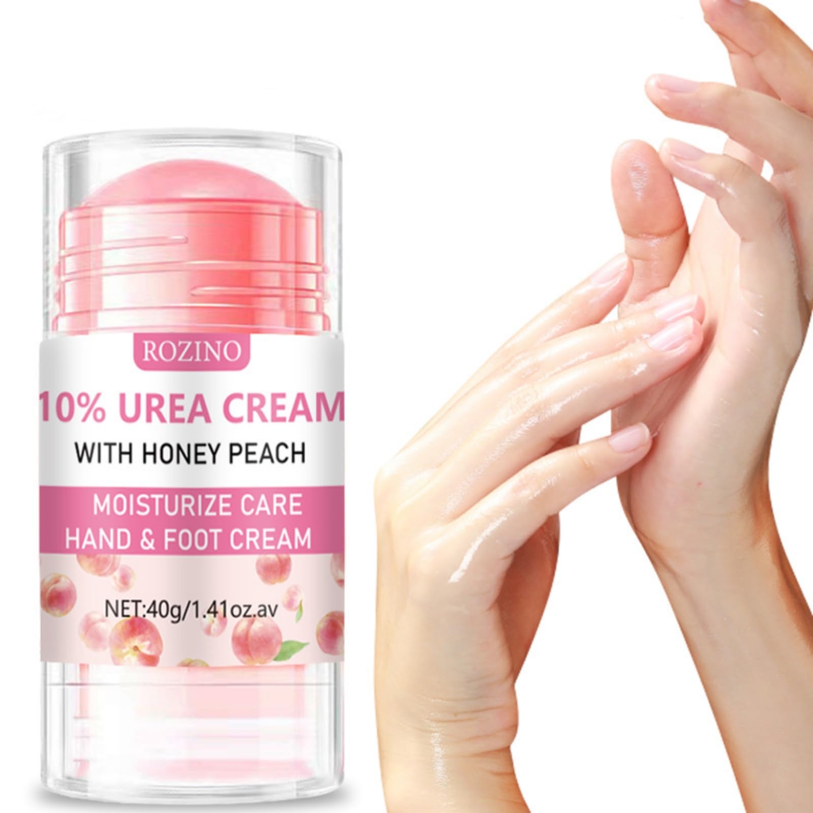 Peach Hand and Foot Cream Stick, Nourishing Foot Balm Moisturizer with Honey Hydrates and Repairs Dry Cracked Feet Hand & Nail Rough Heels and Soothing Skin Care for Women and Men - 1.41oz