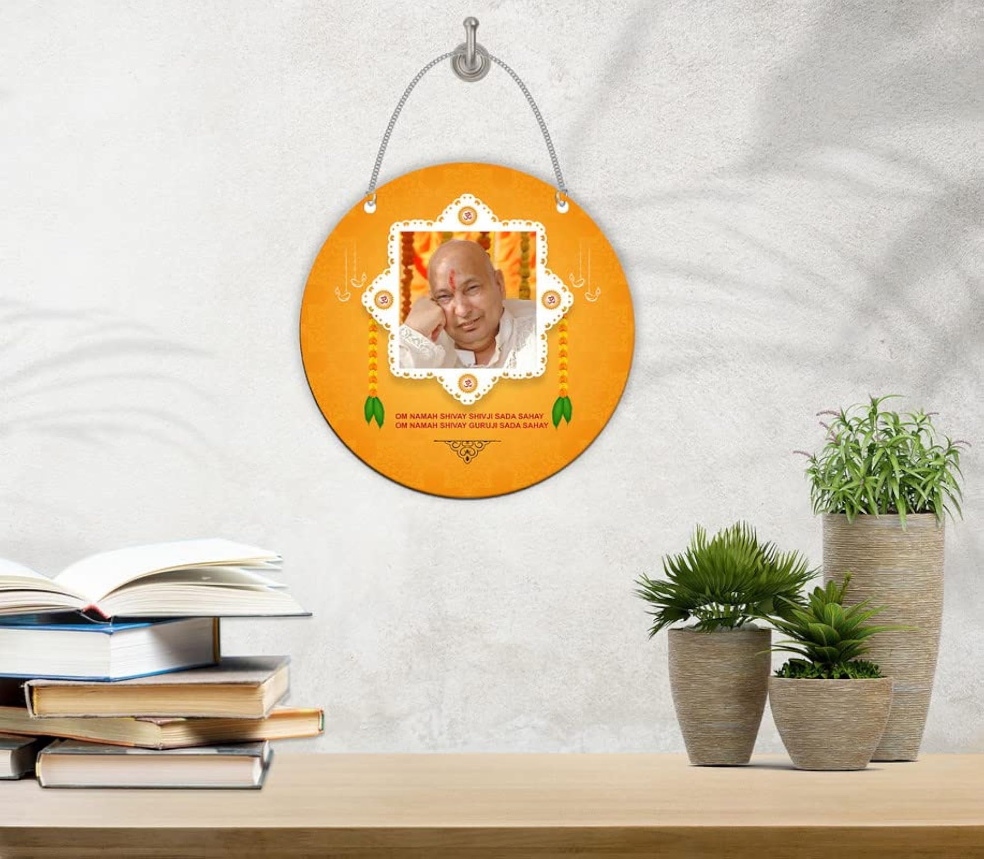Decorative Guruji Printed Wooden Wall Hanging