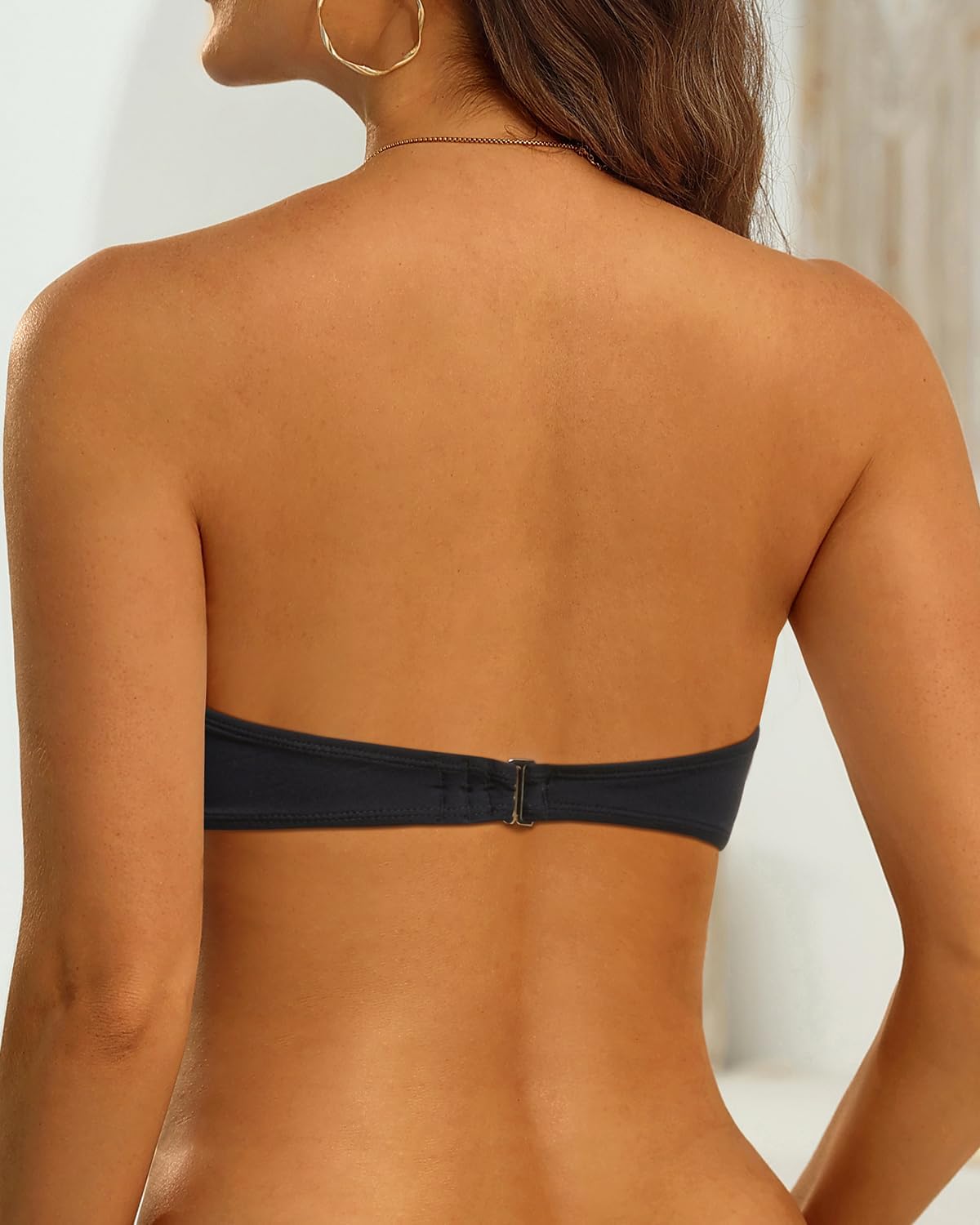 Tempt Me Women Bandeau Bikini Top Strapless Swim Tops Tube Halter Swimsuit Top Only - Image 5