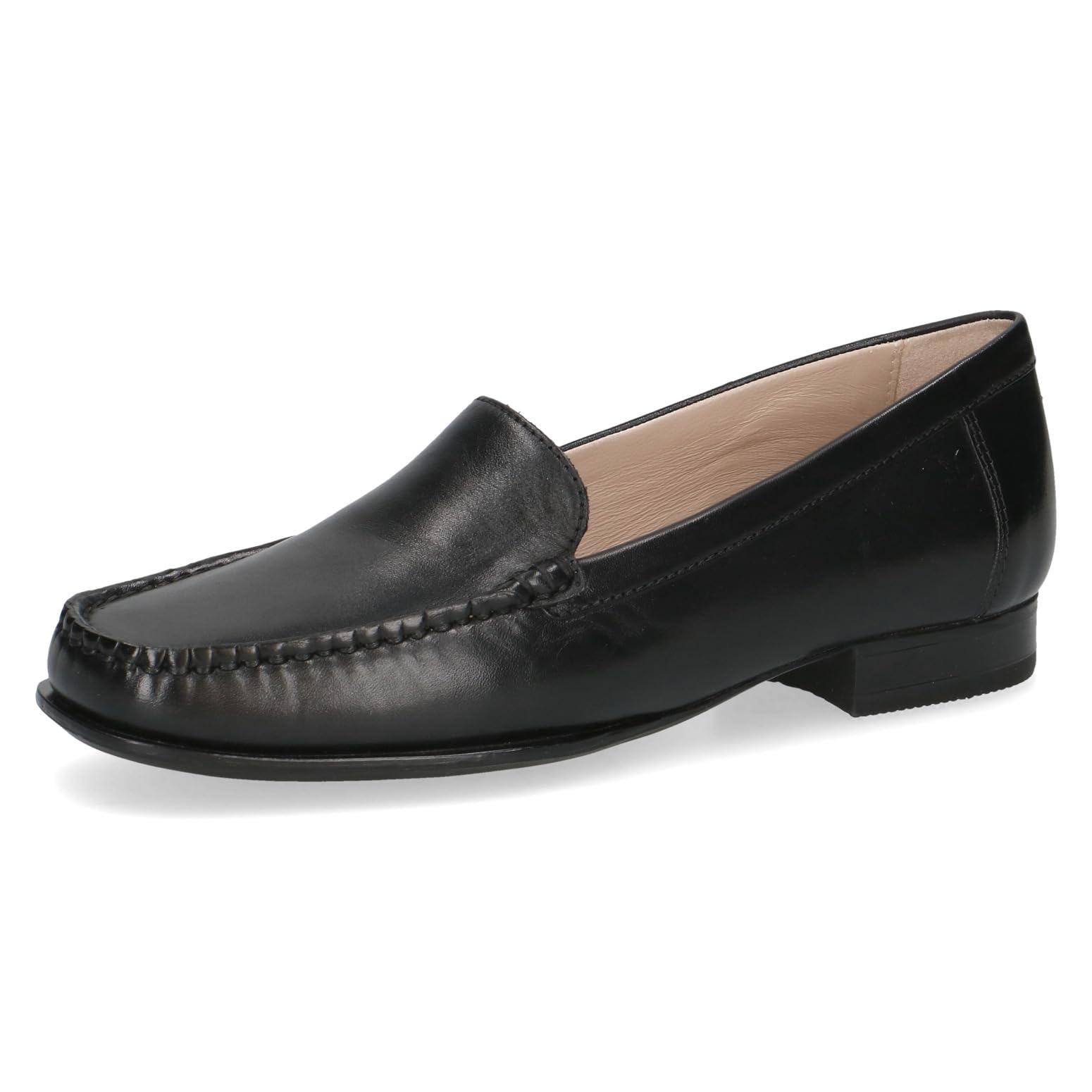 CAPRICE Women's Leather Loafers Elegant, Black (Black Nappa), 5 UK
