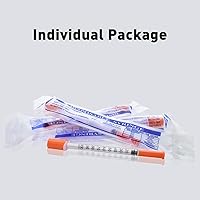 Vista 6 de U-100 - Jeringa de 0.315 in con aguja, envuelta individualmente, paquete de 100