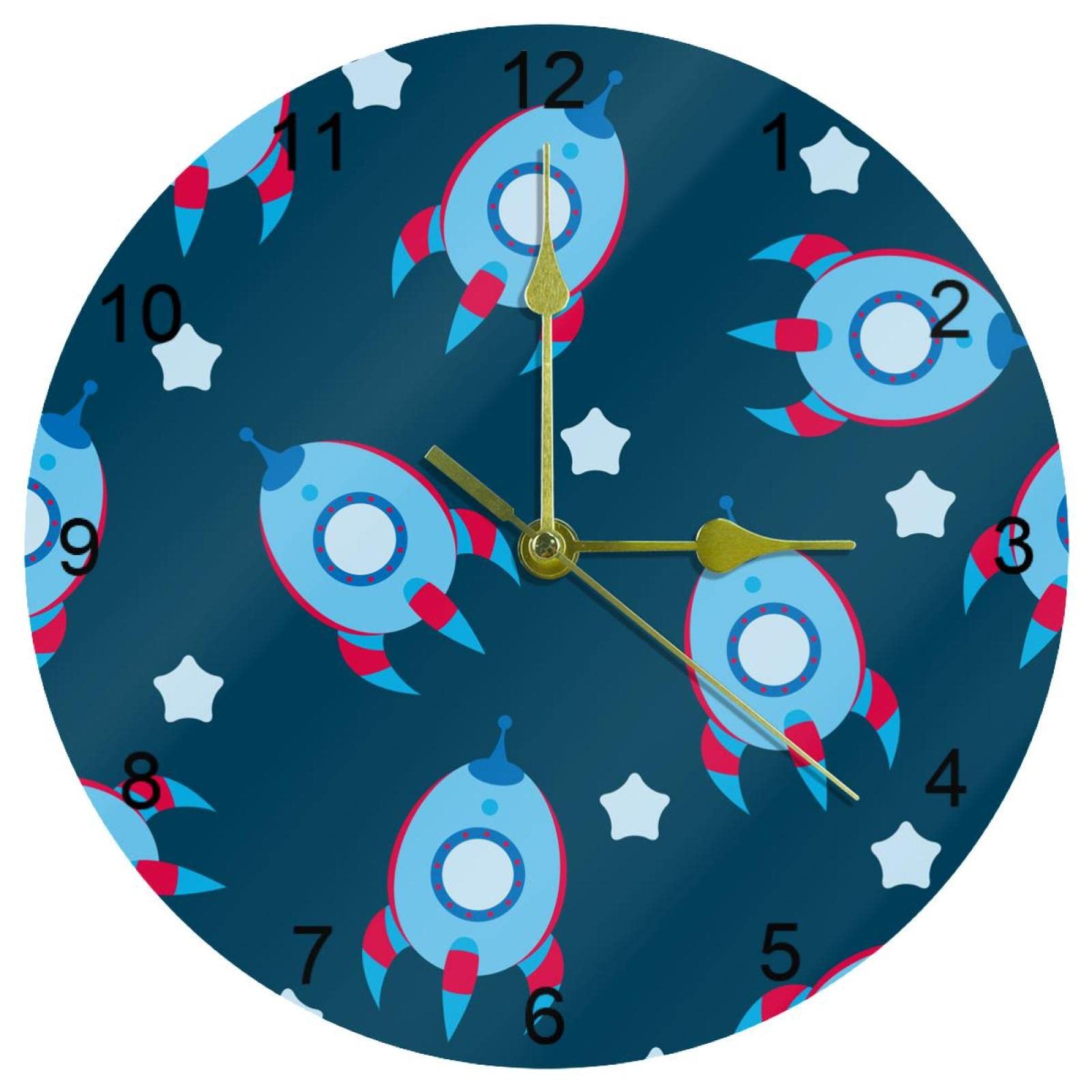 Horloge murale silencieuse de 25,4 cm pour bureau avec chiffres arabes