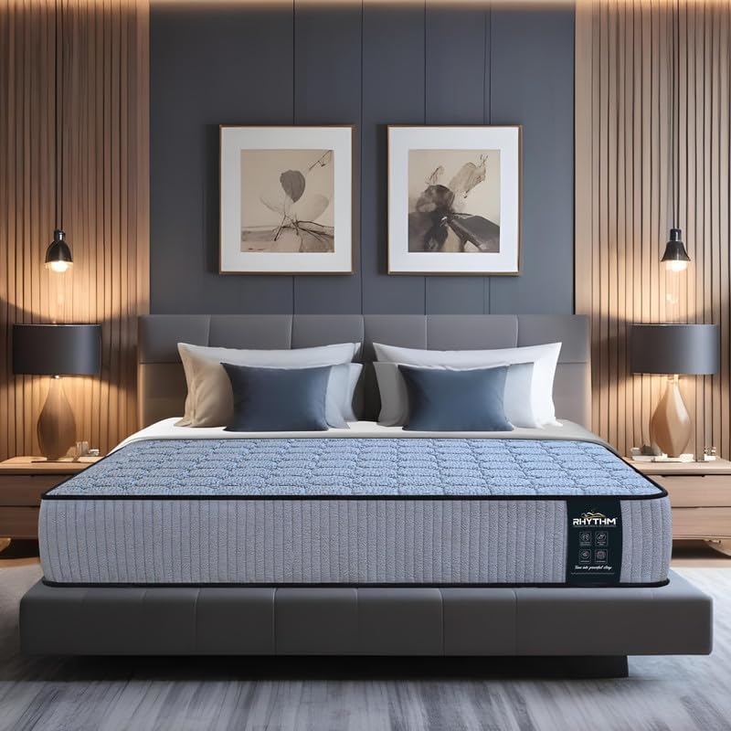 Image of Rhythm RebondX Spine Support Mattress | Back Relief Bonded Mattress with Memory Foam | Orthopedic Medium Firm Mattress | 10 Years Warranty | 5 inch Single Size Mattress, 72x30x5