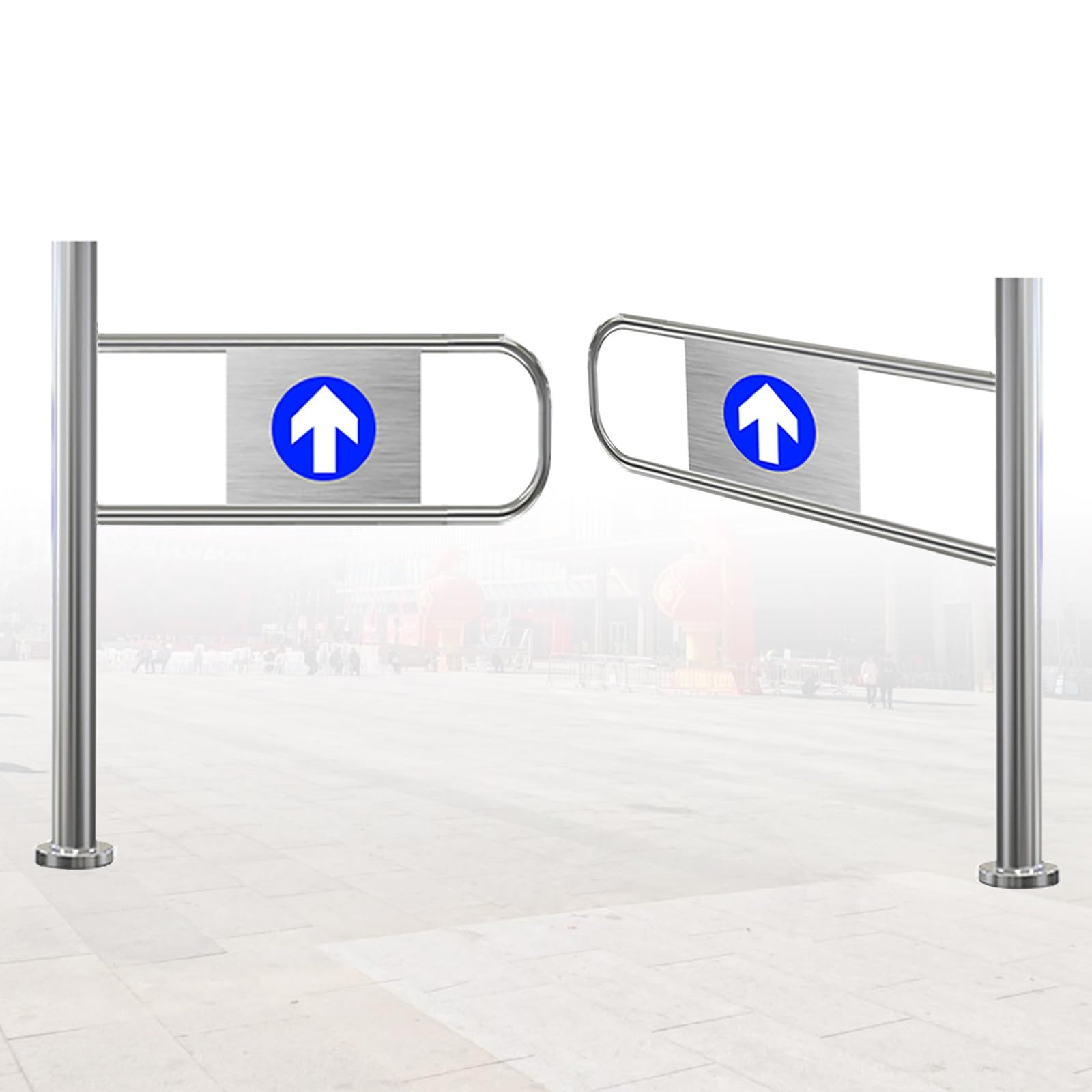 Aioneer Swing Gate For Entrance Security, Automatic Rebound With Hand Push Design, Spring-Loaded One-Way Closure, Commercial Grade For Controlled Access-190 * 100cm