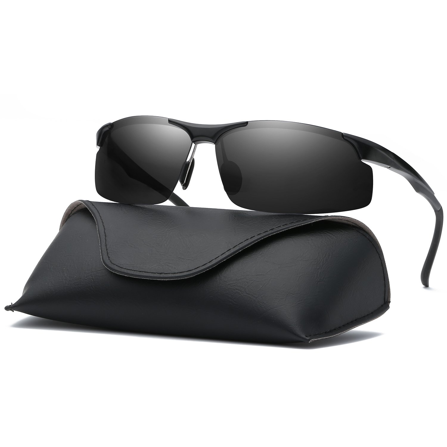 Ray Parker Sports Designer Fashion Driving Superlight Half Frame with Polarized Lenses for Men Sunglasses RP8003