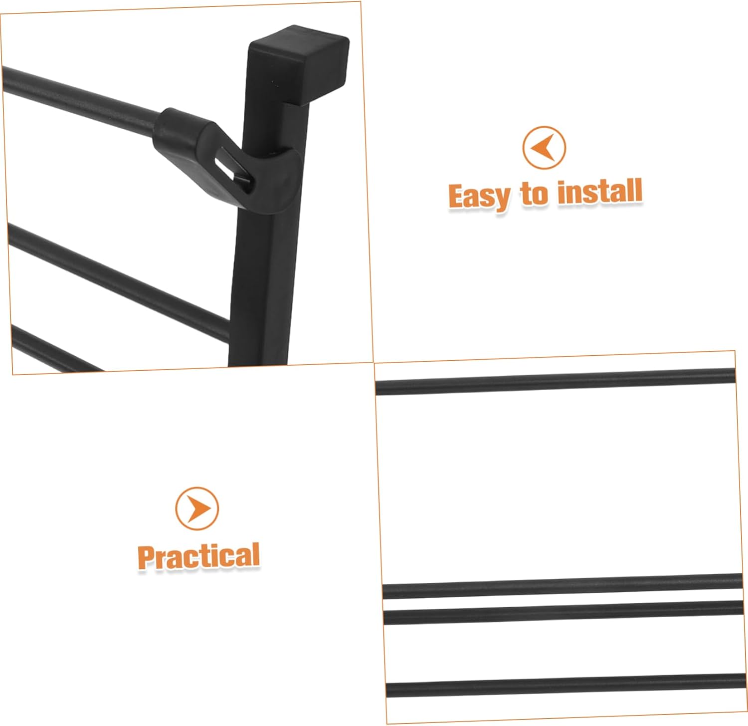 Cabilock Shoe Storage -Mounted Saving Easy Install Black for Entryway Closet Rv