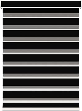 Zebra Blinds for Windows Cordless Zebra Roller Blinds and Shades Dual Layer Blackout Roller Shades Light Filtering and Privacy Custom Sizes for Home Decor Blackout Black 58 * 60in