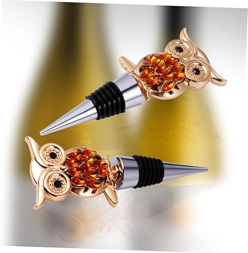 Miniatura 5 de Juego de tapones de bebida de búho creativo para el hogar, restaurante y bar, tapones reutilizables para vino y bebidas y decoración de botellas de