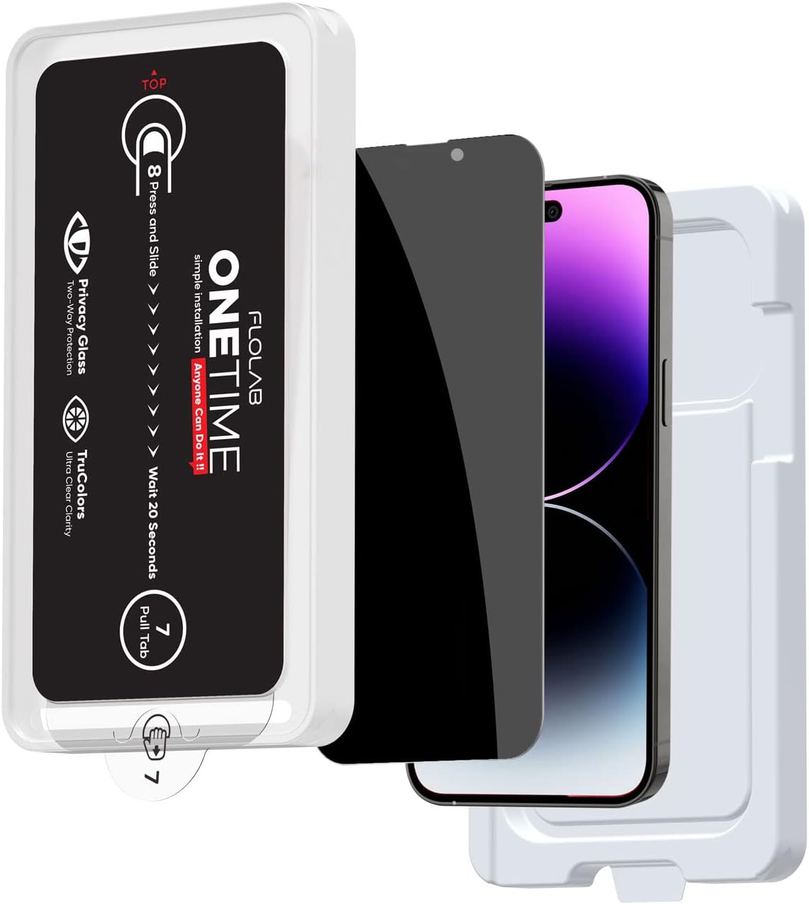 FLOLAB ONETIME for iPhone 14 Pro Max Anti Glare Screen Protector - Say goodbye to dust and hello to crystal-clear screens with our game-changing installation kit!