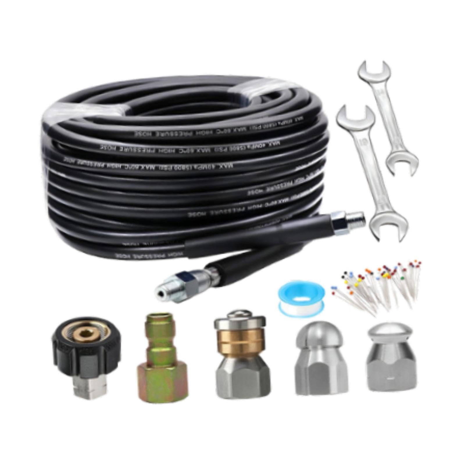 Kit débouchage canalisation pour nettoyeur haute pression tuyau flexible Style B