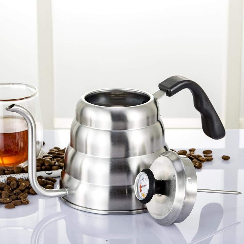 Coffee Press Stainless Steel Pour Over Coffee Water Kettle Thermometer Gooseneck Tea Pot Coffee Maker with Insulated Handle Pots