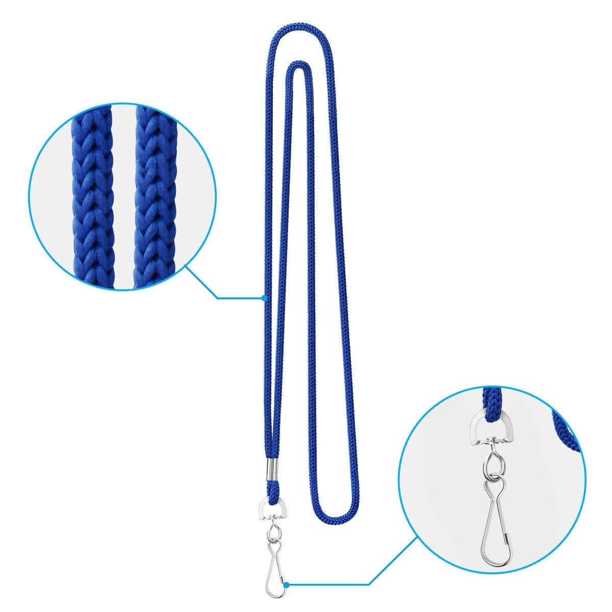 Ausweishalter mit Abreißbändern, transparenter Kunststoff, horizontal, Namensschild-Halter mit Sicherheits-Umhängeband, strapazierfähig, wasserdicht, wiederverschließbar, PVC-Ausweishalter mit