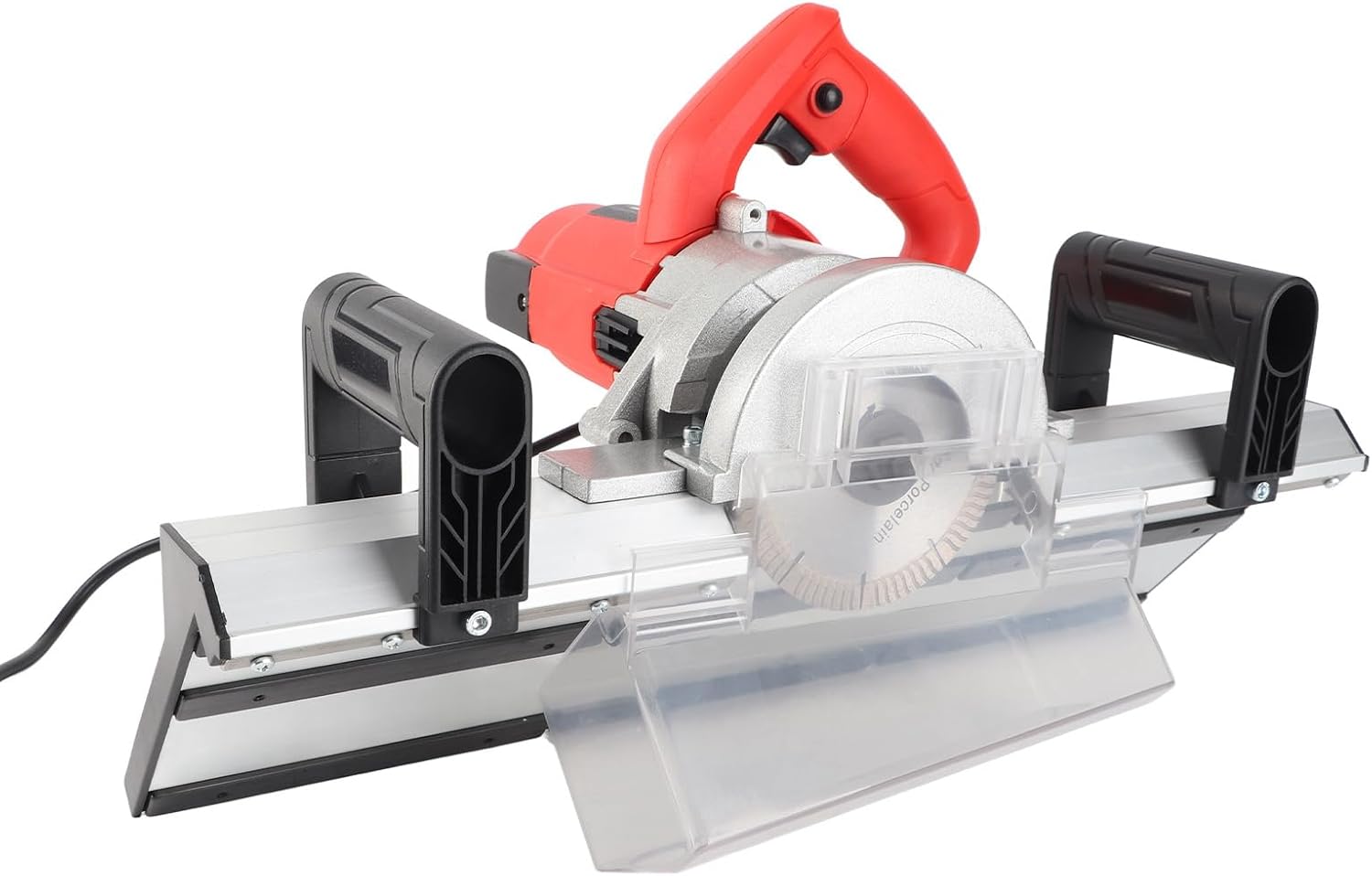 Electric Tile Bevel Cutter, 13000RPM 1200W Saw Cutter with 12V Water Pump, 2.2m Hose,45 Degree Ceramic Tile Chamferer, Aluminum Base, POM Sliders, Cutting Machine for Ceramic Stone