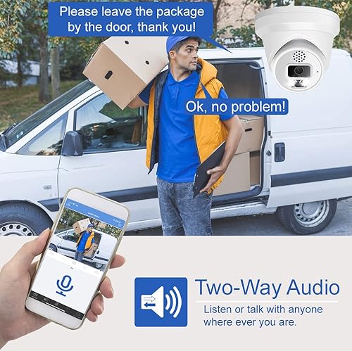 Miniatura 5 de GW Security - Sistema de cámara de seguridad NVR de 8 canales de 8 MP visión nocturna a color en tiempo completo 4K NVR con 4 cámaras UltraHD 4K IP