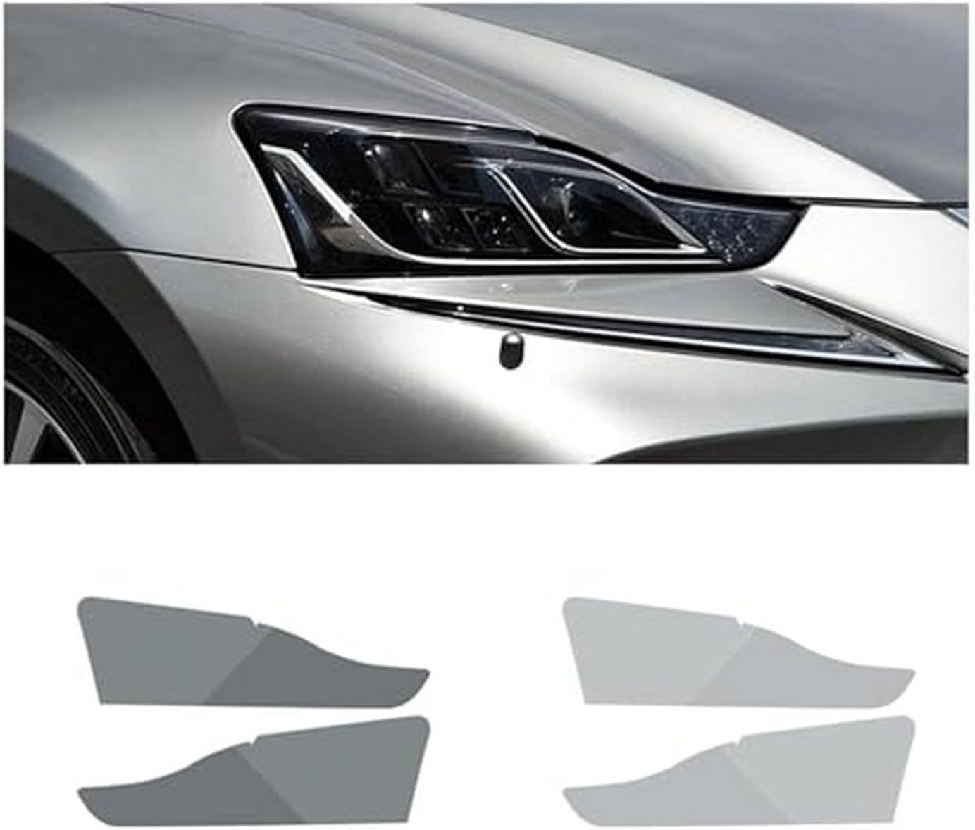 Shiketong Black Car Headlight Protective Film Car Headlight Film For Lexus Is 2016-2020 Headlamp Restoration Transparent Tpu Sticker