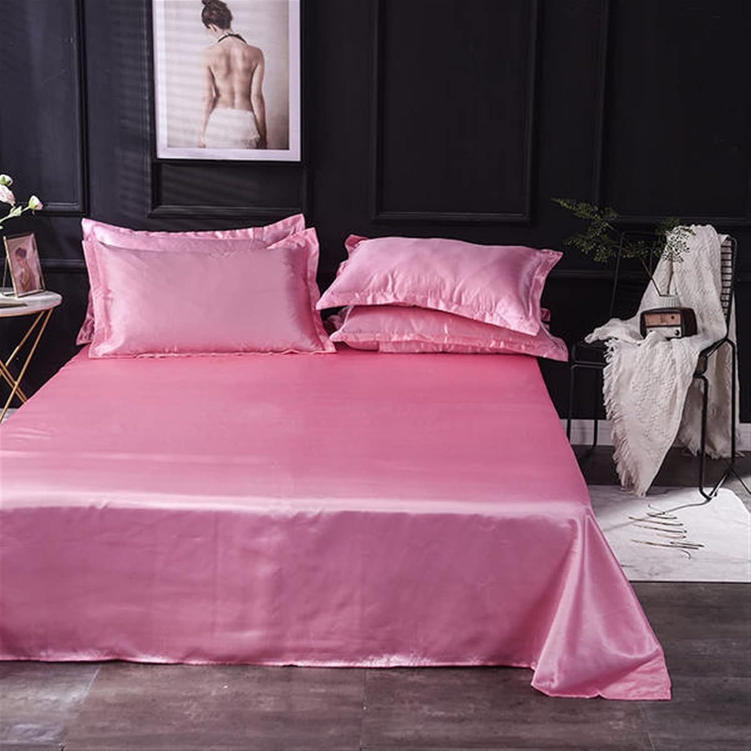 Home Bed Sheets Flat Sheet Soft Bedspread Queen Twin Double Single King Mattress Cover Summer Bedsheet no Pillowcase (Colour: 1a Size: 1 PS Sheet 180x230cm) (6h 1 PS Sheet 180x230cm)