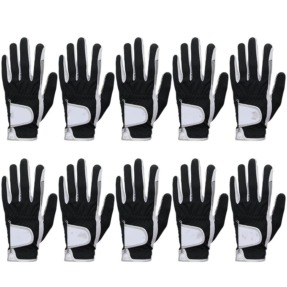 Golfhandschuhe 10 stücke Golfhandschuh Männer Linke Hand Atmungsaktive grüne 3D Performance Mesh rutschfeste Micro Faser Golfhandschuhe