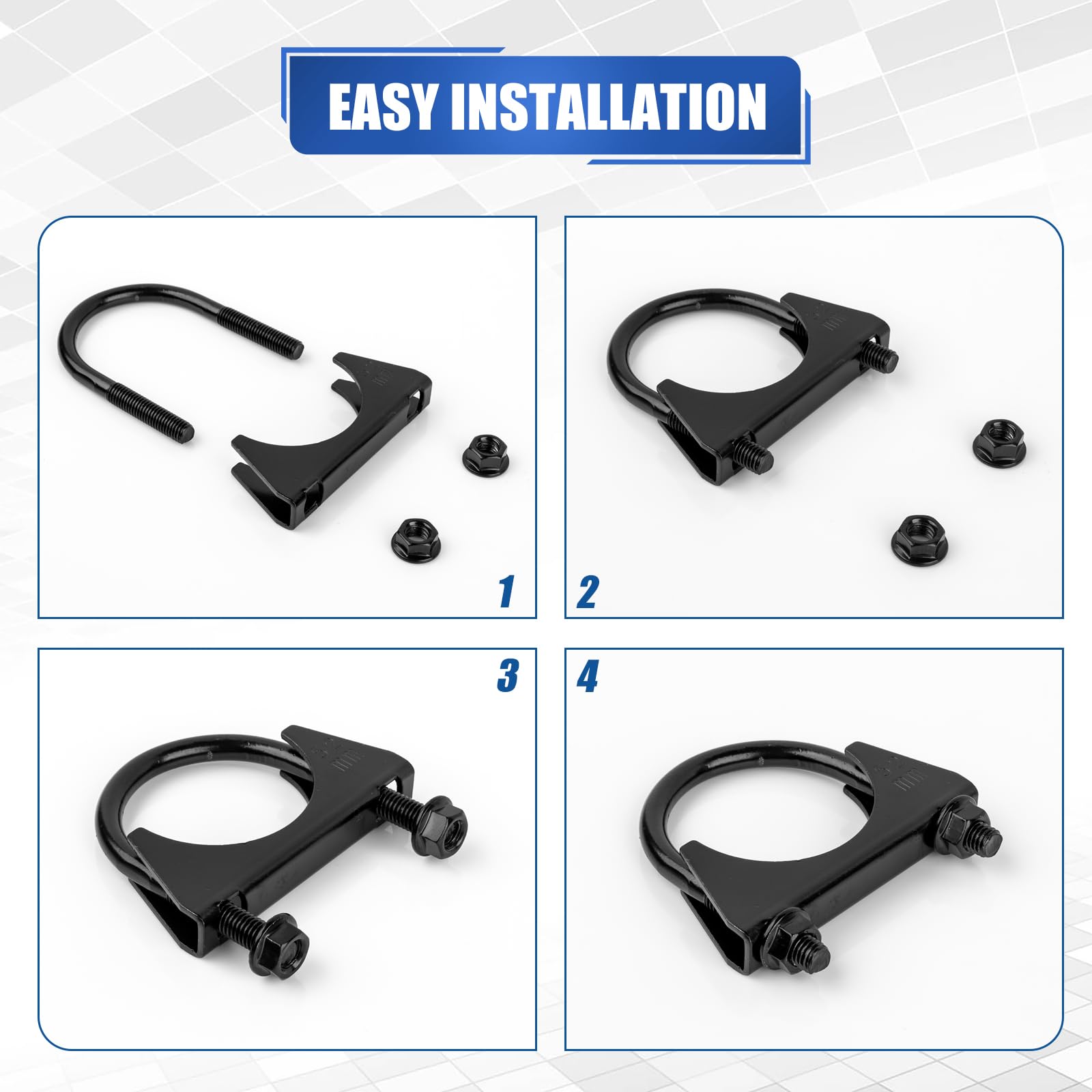 4x Collier De Serrage Fixation Diamètre 14mm Acier Inoxidable Gaine