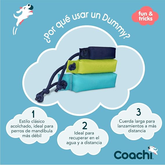 Company of Animals Coachi Kanvas Eğitim Kukla, Şamandıra, Uzun Mesafe Fırlatma, Klasik Toplama Oyuncağı, Köpek Aksesuarı. Orta Boy Köpekler ve Yavru Köpekler için Uygun (Beden M, Kireç)