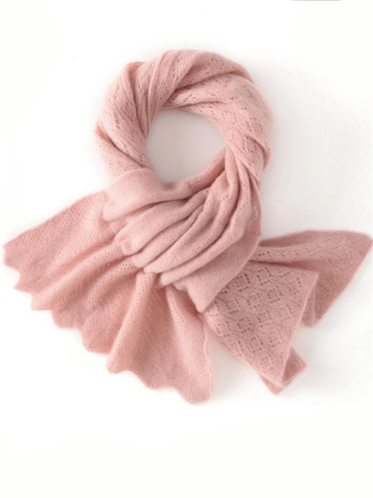 Kelsiop Bufanda de punto de cachemira para mujer, cómoda y cálida, chal de cachemira, bufanda de color sólido