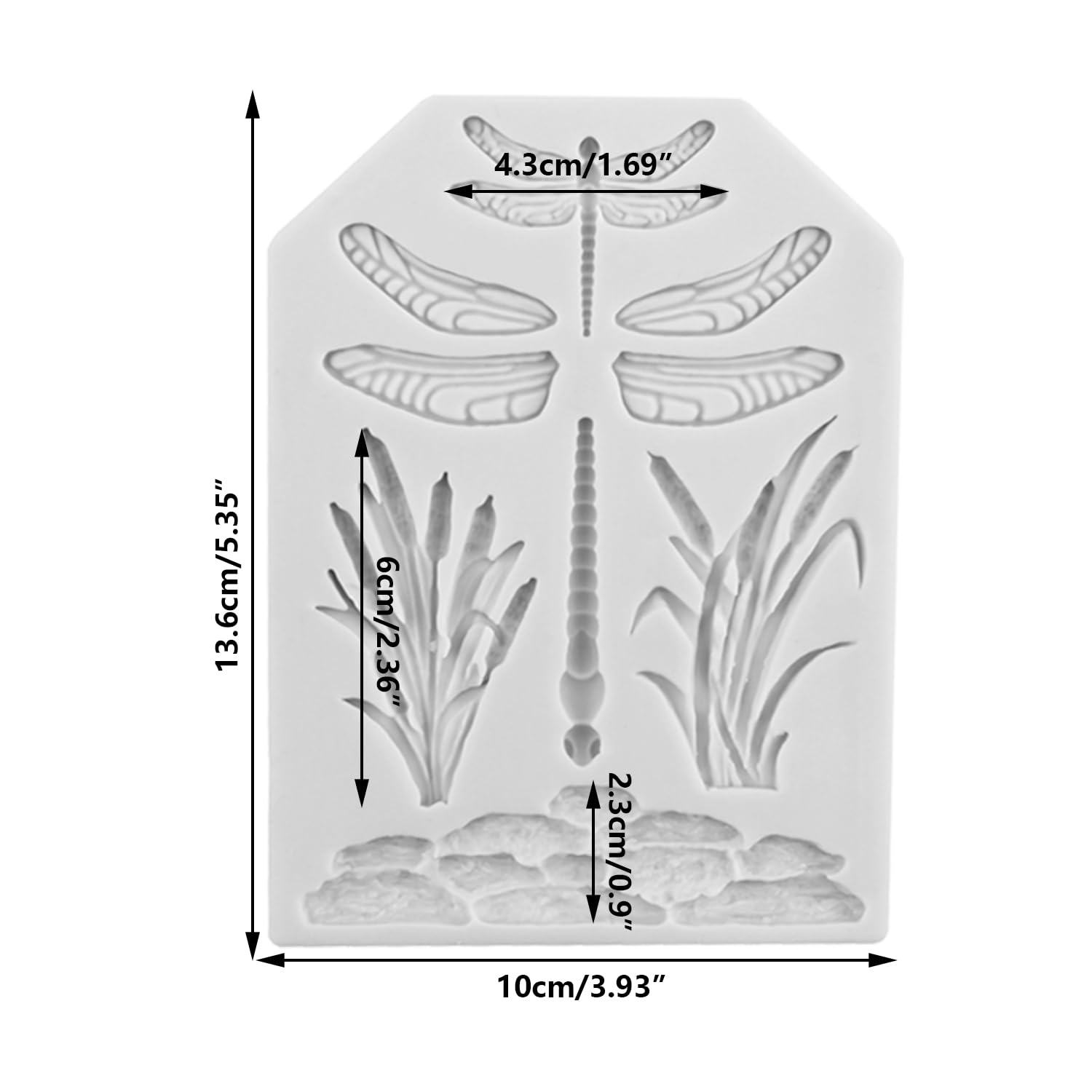 MINFEIDMS Dragonfly Silicone Molds Grass Candy Chocolate Fondant Molds For Cake Decoration Cupcake Topper Gum Paste Polymer Clay