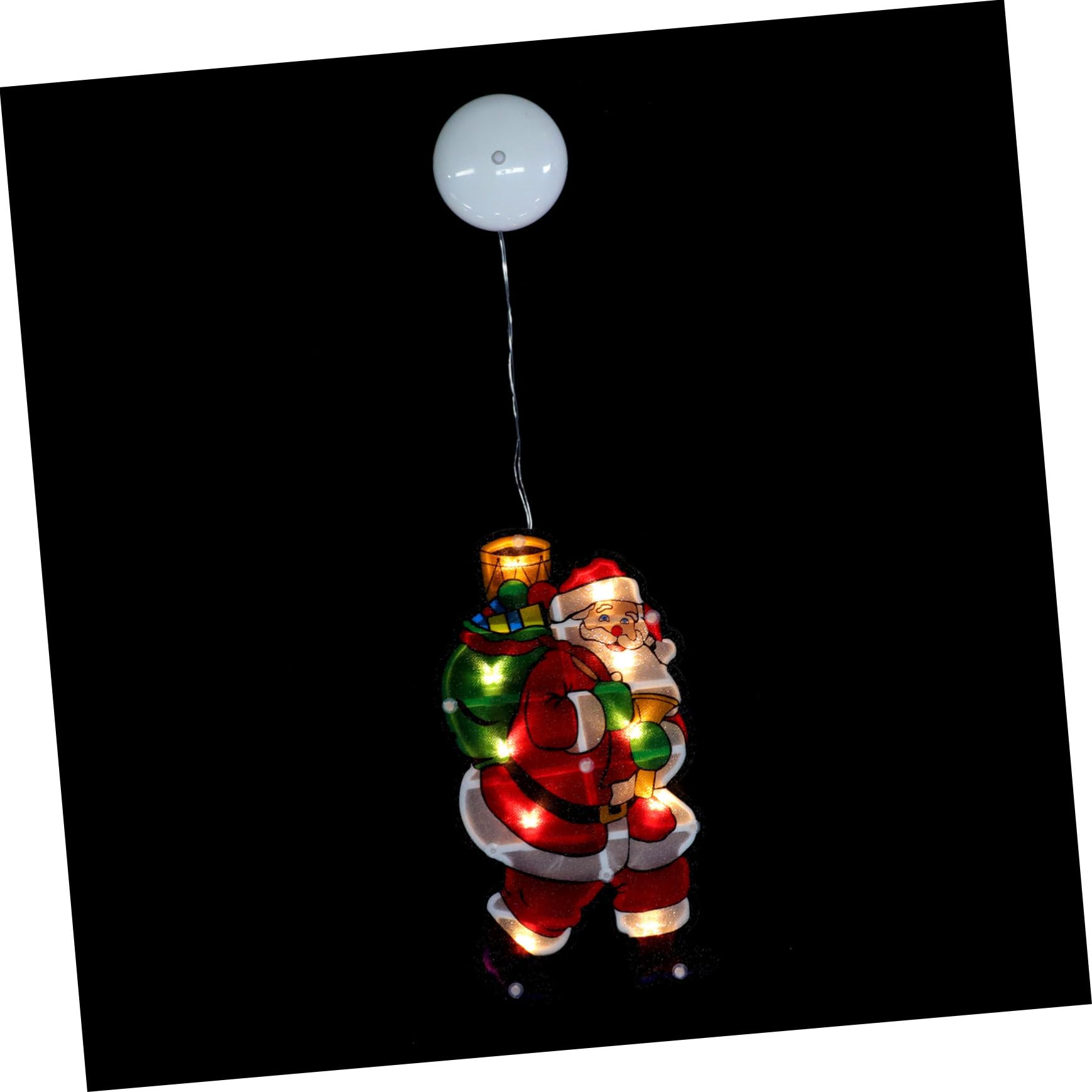 Yardenfun 1Pc LED Santa Claus Suction Cup Window Light Creative Christmas Decor for Indoor Use Holiday Lamp for Home Shop Window Party Atmosphere