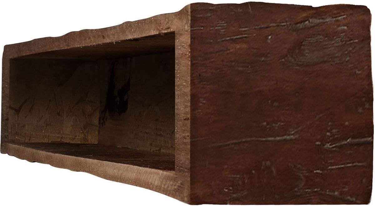 Ekena Millwork MANURW06X06X36AC Riverwood Faux Wood Fireplace Mantel, 6" H x 6" D x 36" W, Aged Cedar
