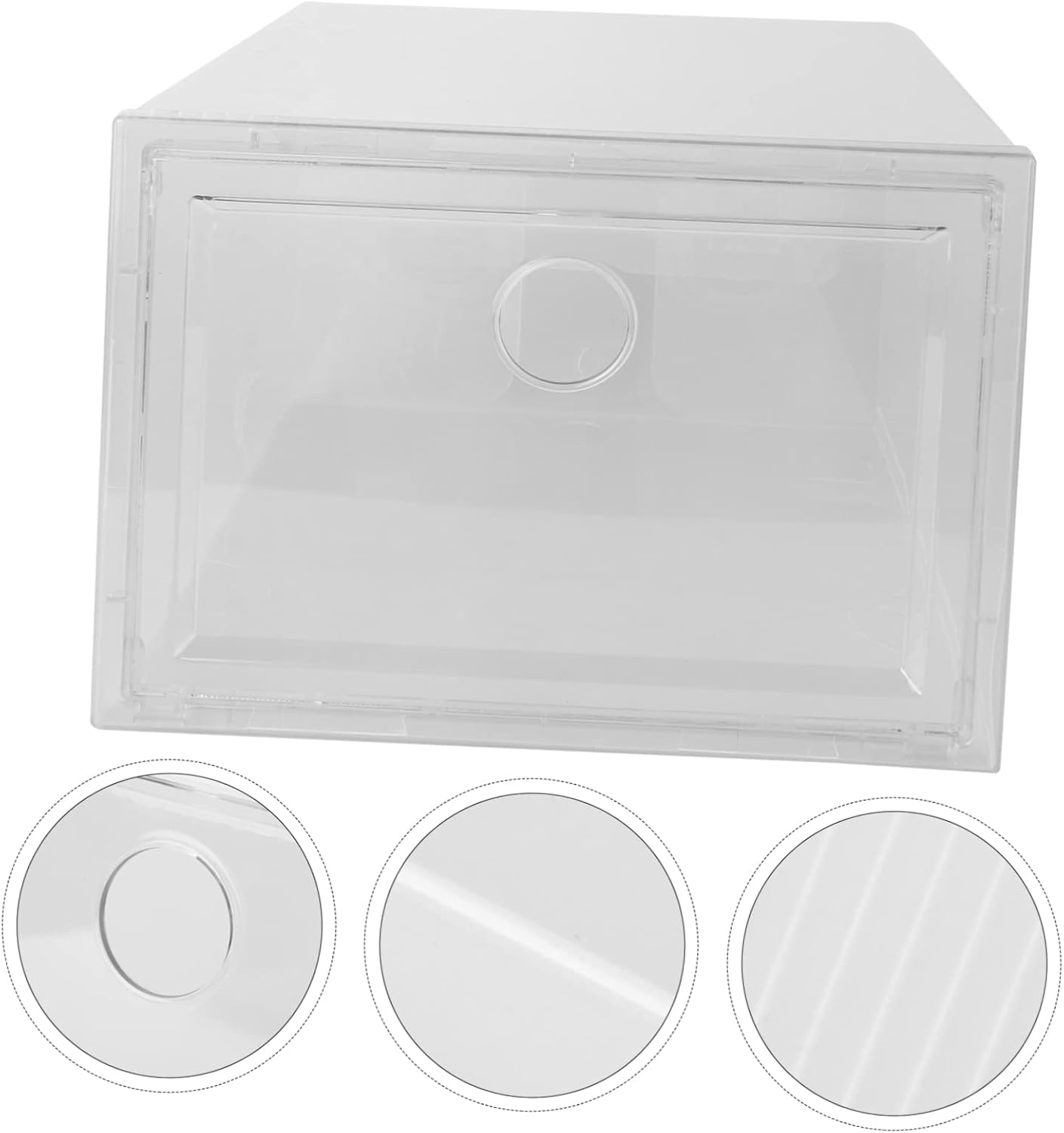 1pc Plastic Shoes Storage Box Creative Footwear Organizer for Home Dustproof and Space-saving Sneaker Container Door Design