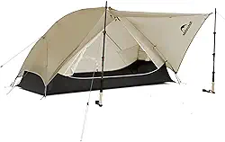 Naturehike Barraca de mochila Mongar UL 1/2 pessoa, nylon 15D, impermeável, ultraleve, para 1-2 pessoas, com pegada