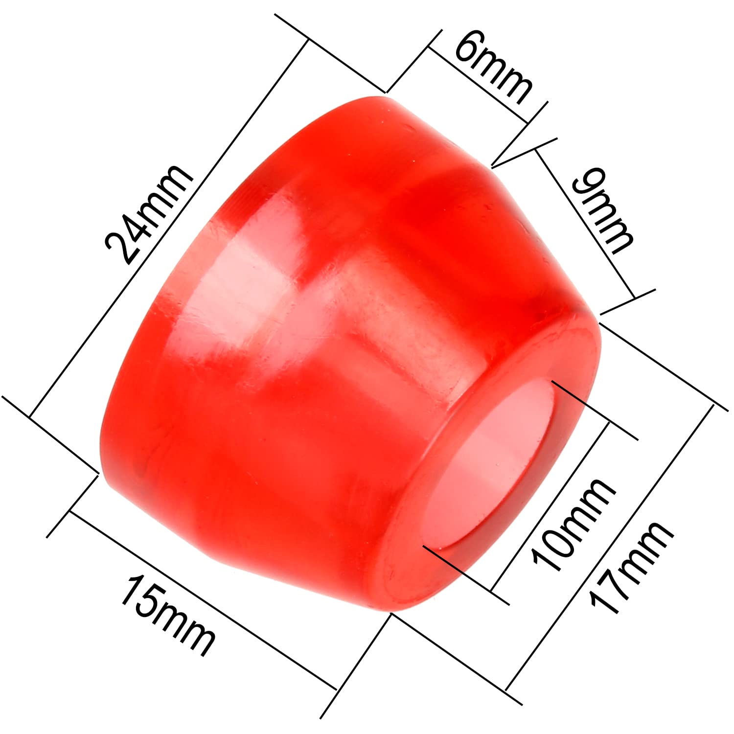 FunTomia Caoutchouc de direction pour longboard, skateboard ou mini board (Bushings) pour deux axes