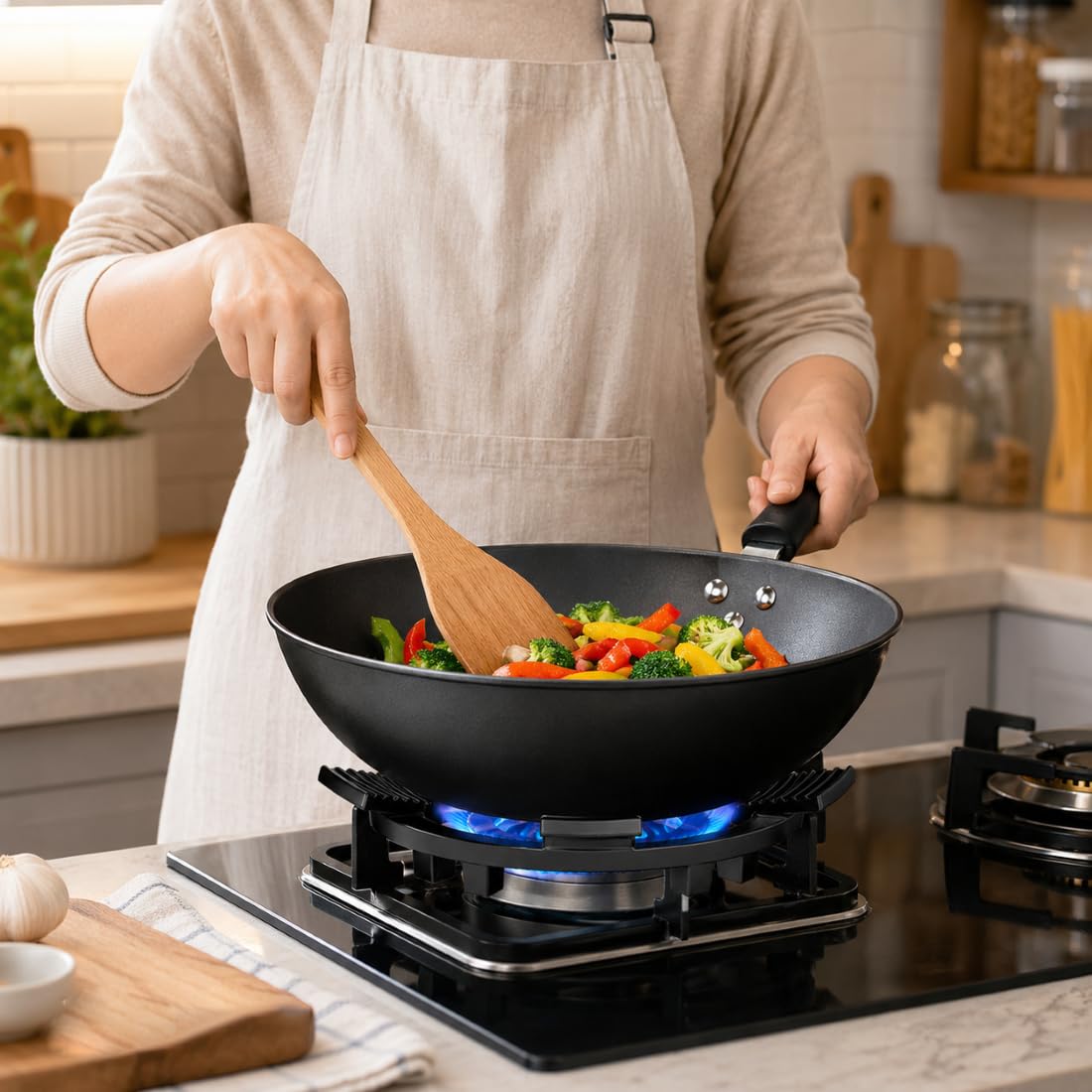Topfträger für AEG HGB75400SM, 6-Arm-Gusseisenring