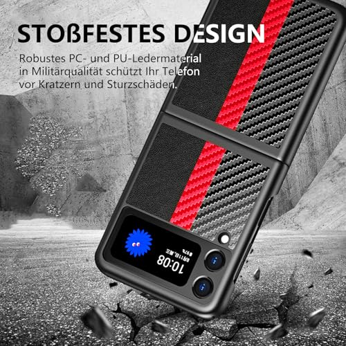 Coque de protection Z Flip 4 rouge pour éviter rayures et chocs