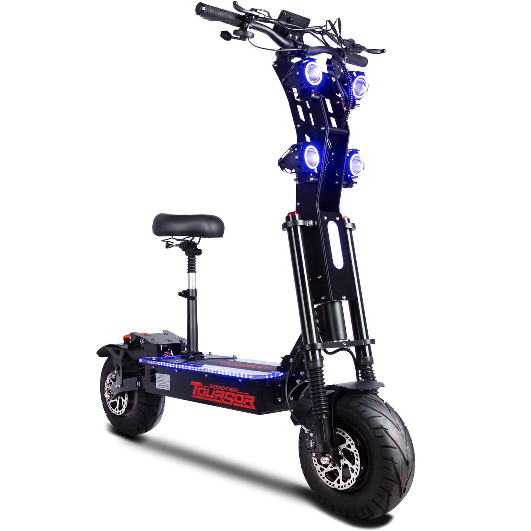 X1372VPRO Adult Electric Scooter 10000W 65MPH 75 Miles 72V 40Ah Battery 13 Road Tires Hyper Performance Commuter