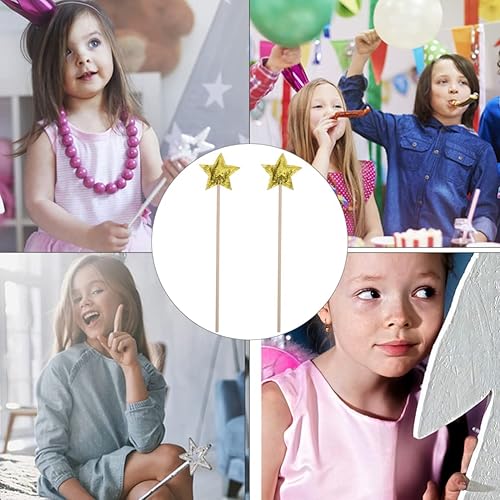 Miniatura 9 de Kisangel Star Wand - Disfraz de princesa de madera dorada para niñas