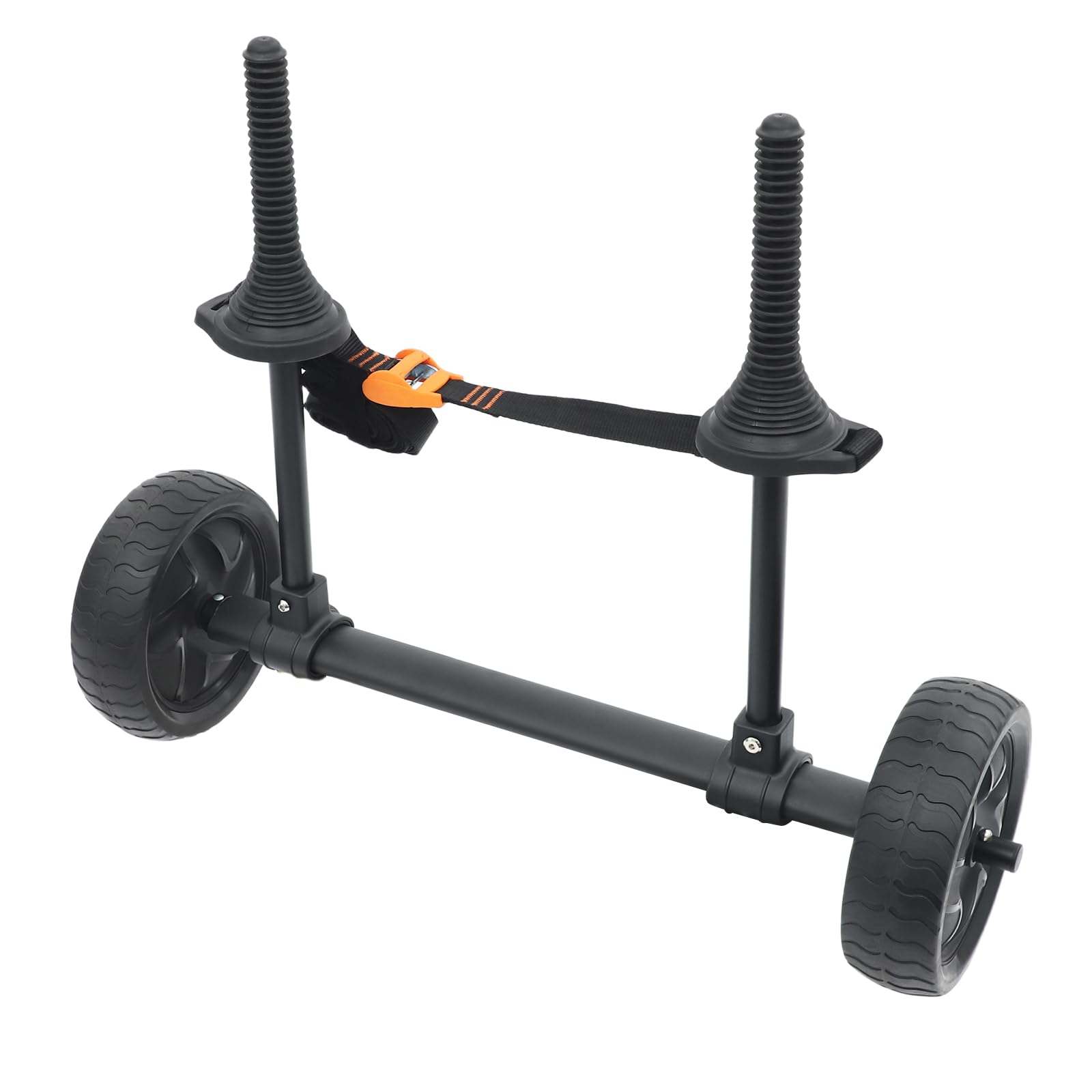 Transportwagen Verstellbarer Alu Kajakwagen bis 45kg, 6–28 cm Einstellbare Breite, Bootswagen mit Spanngurte, für Kajaks, Kanus und Paddleboards