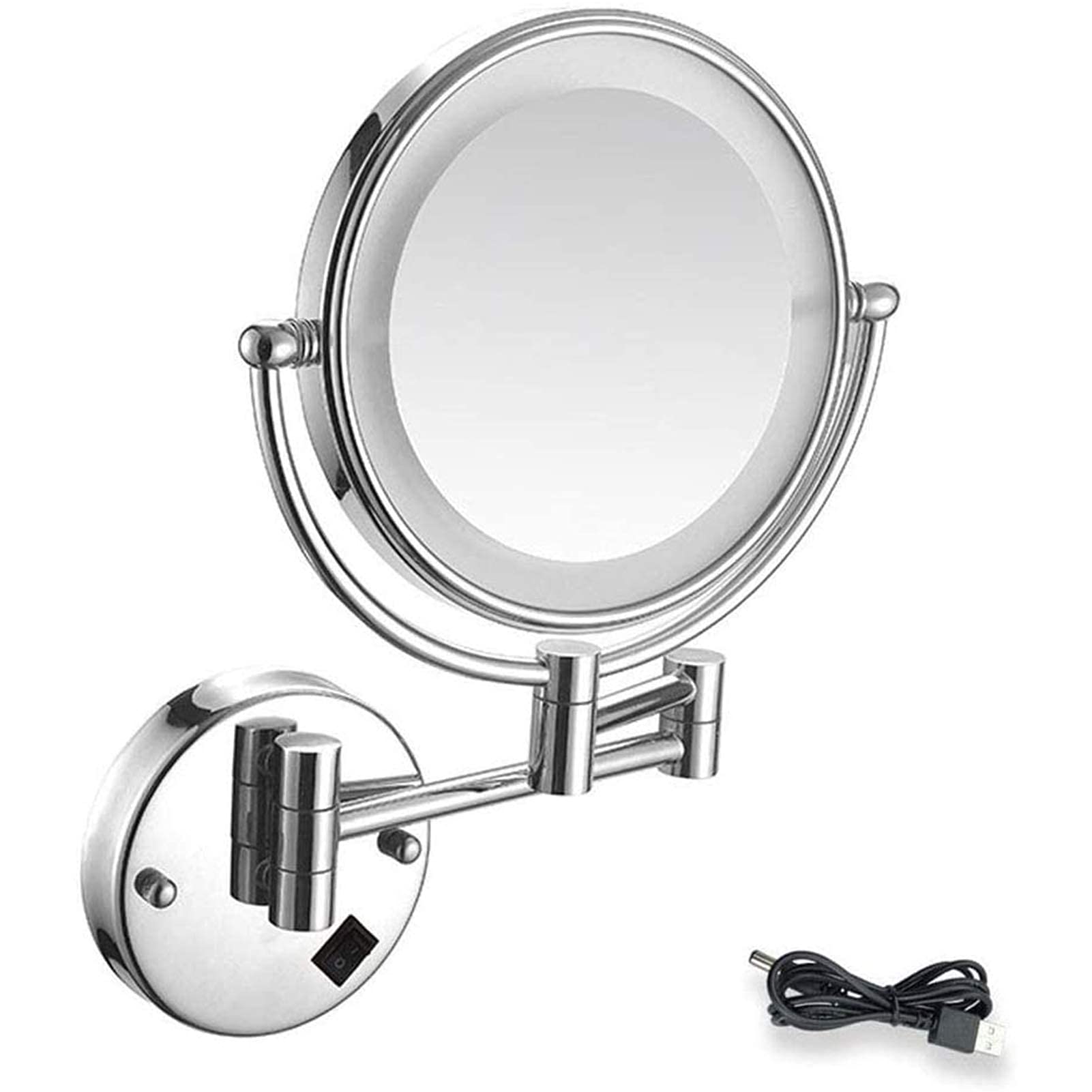 Miroir de maquillage double face et mural pour salle de bain d'hôtel